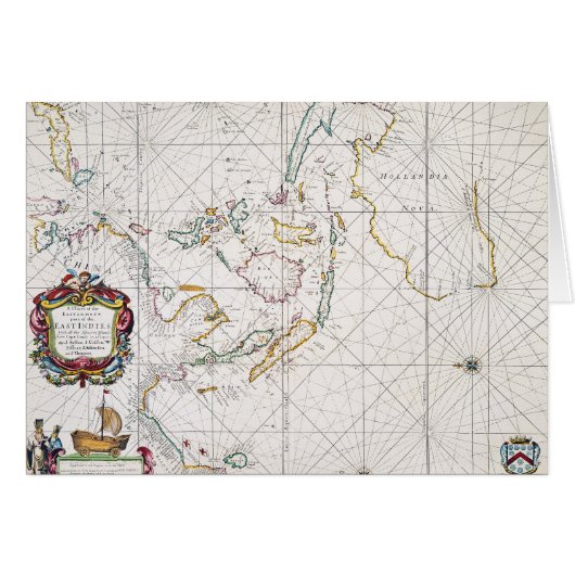 MAP: EAST INDIES, 1670 CARDS (Front Horizontal)