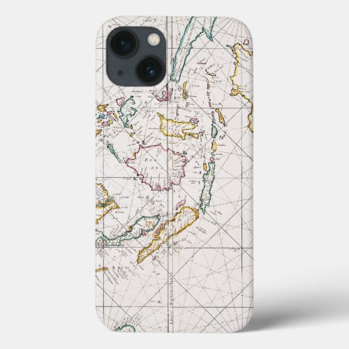 MAP EAST INDIES 1670 iPhone 13 CASE