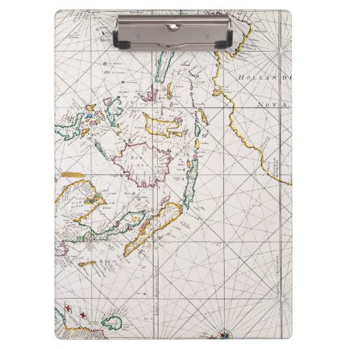 MAP EAST INDIES 1670 CLIPBOARD