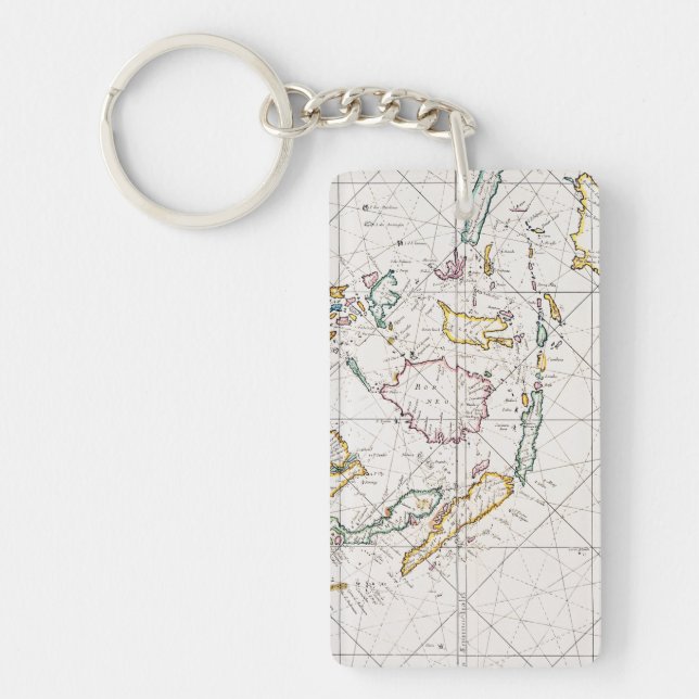 MAP: EAST INDIES, 1670 KEYCHAIN (Front)
