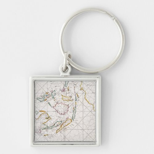 MAP EAST INDIES 1670 KEYCHAIN