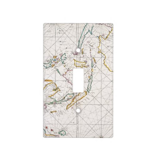MAP EAST INDIES 1670 LIGHT SWITCH COVER