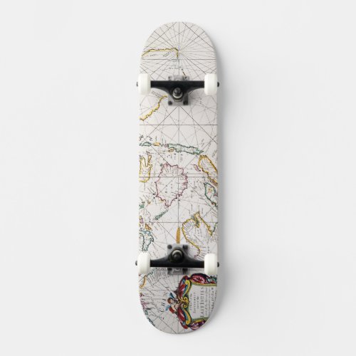 MAP EAST INDIES 1670 SKATEBOARD