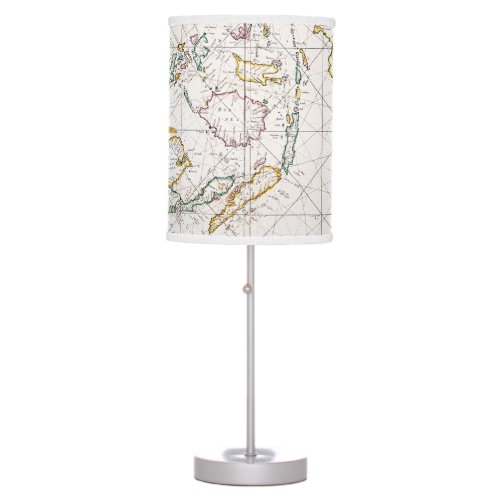 MAP EAST INDIES 1670 TABLE LAMP
