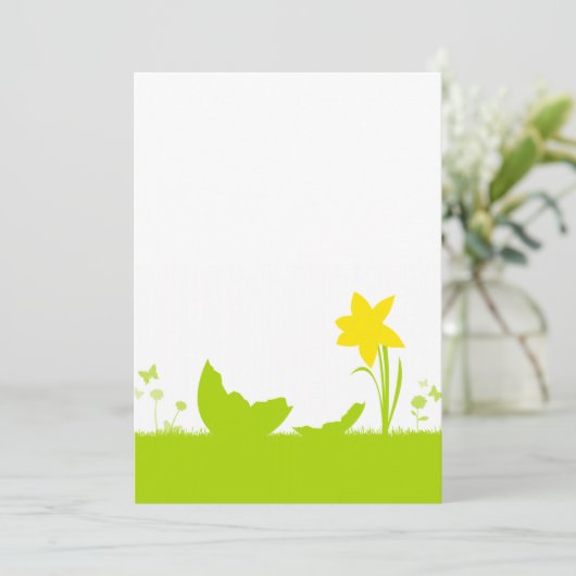 map Easter Narzisse egg shell (Standing Front)