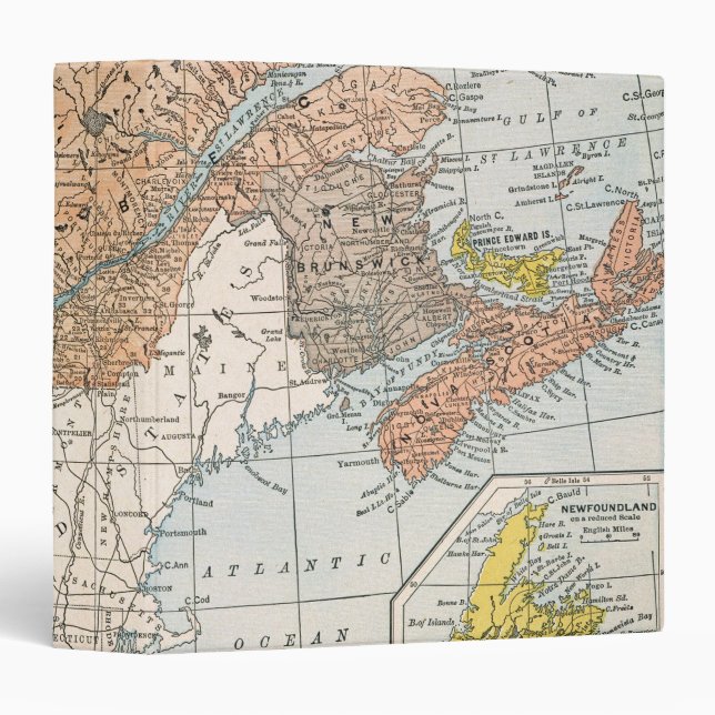 MAP: EASTERN CANADA 3 RING BINDER (Front/Spine)
