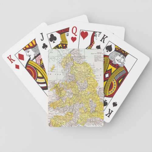 MAP ENGLAND  WALES POKER CARDS