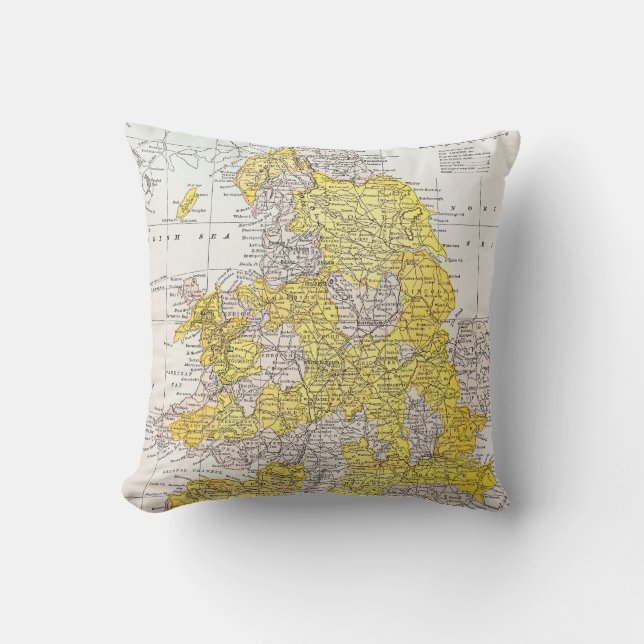 MAP: ENGLAND & WALES THROW PILLOW (Front)