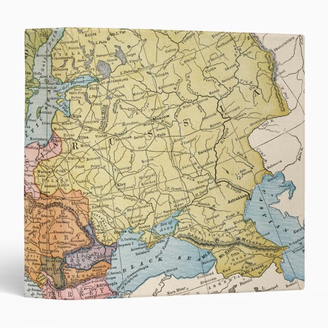 MAP: EUROPE, 1885 3 RING BINDER (Front/Spine)