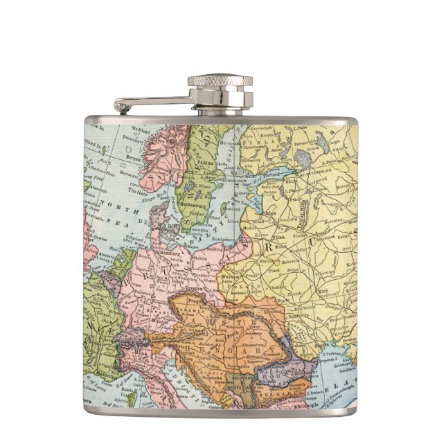 MAP: EUROPE, 1885 FLASK (Front)