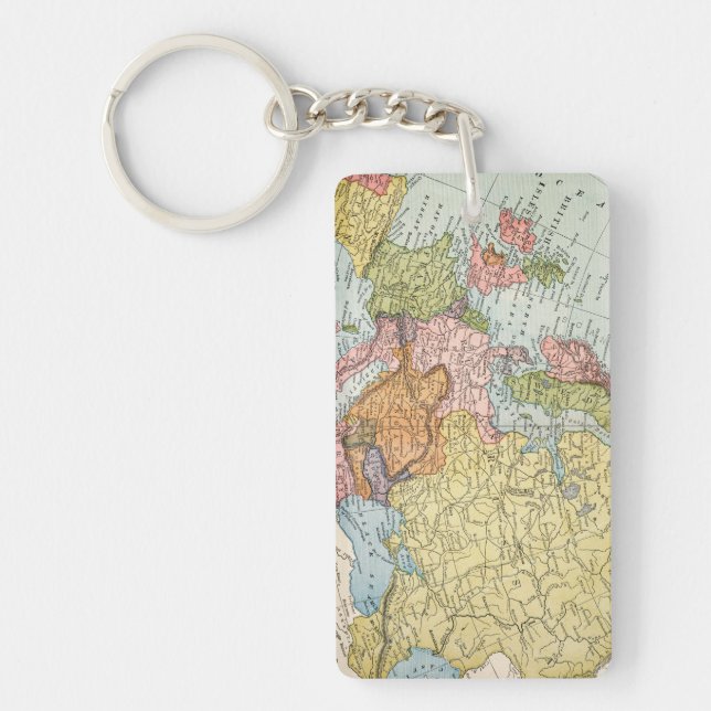 MAP: EUROPE, 1885 KEYCHAIN (Front)