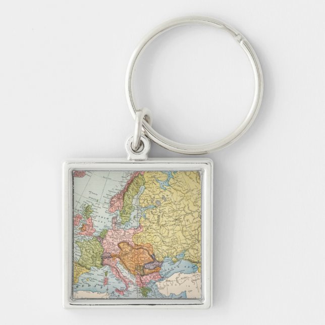 MAP: EUROPE, 1885 KEYCHAIN (Front)