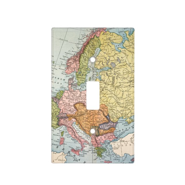 MAP: EUROPE, 1885 LIGHT SWITCH COVER (Front)