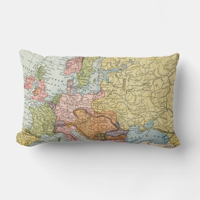 MAP: EUROPE, 1885 LUMBAR PILLOW (Front)