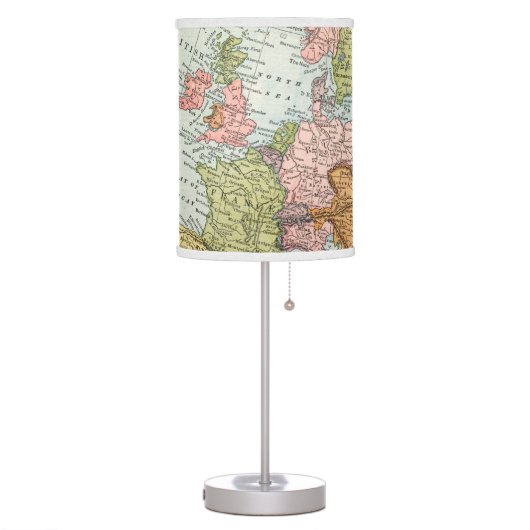 MAP: EUROPE, 1885 TABLE LAMP (Left)