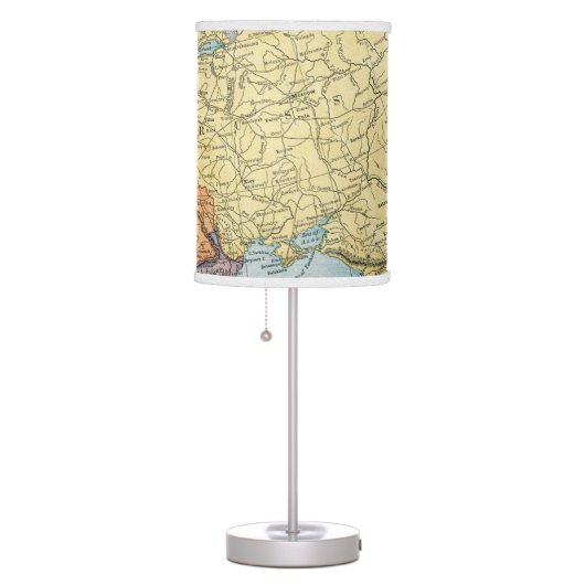 MAP: EUROPE, 1885 TABLE LAMP (Right)