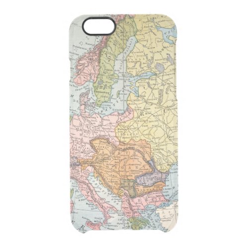 MAP EUROPE 1885 CLEAR iPhone 66S CASE