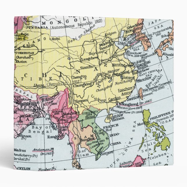 MAP: EUROPE IN ASIA 3 RING BINDER (Front/Spine)