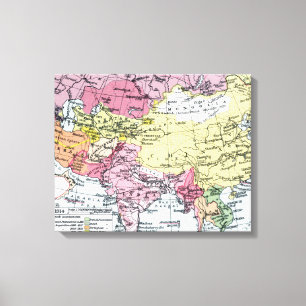MAP: EUROPE IN ASIA CANVAS PRINT