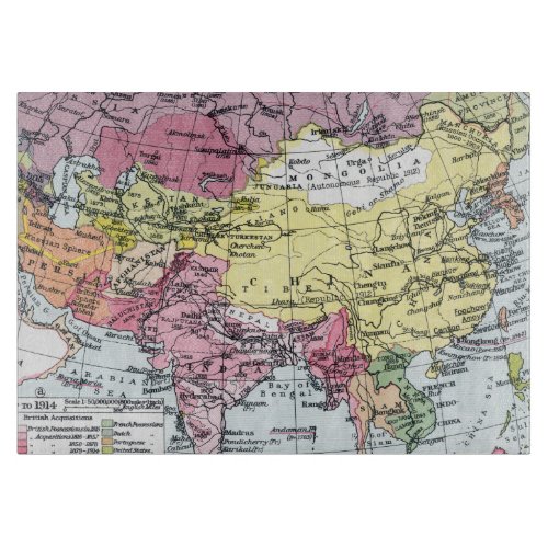 MAP EUROPE IN ASIA CUTTING BOARD