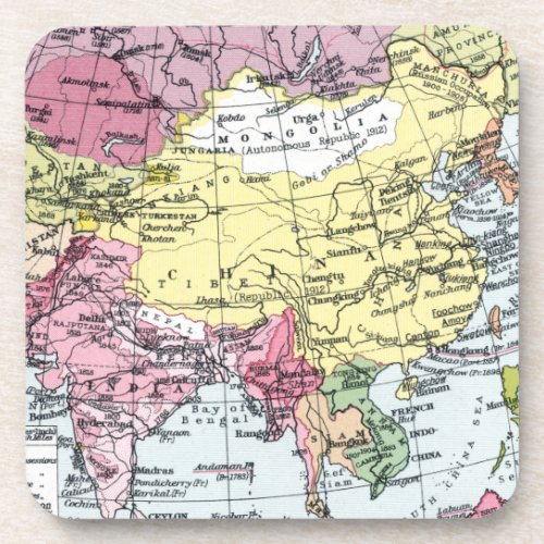 MAP EUROPE IN ASIA DRINK COASTER