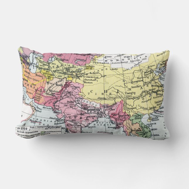 MAP: EUROPE IN ASIA LUMBAR PILLOW (Front)