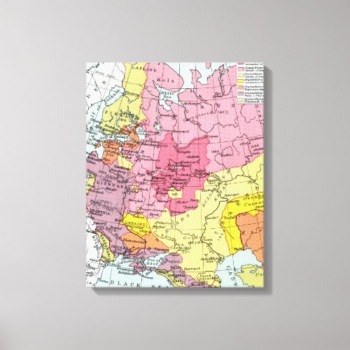 MAP EXPANSION OF RUSSIA CANVAS PRINT