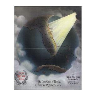 MAP: FLORIDA, 1898 ACRYLIC PRINT