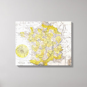 MAP: FRANCE CANVAS PRINT