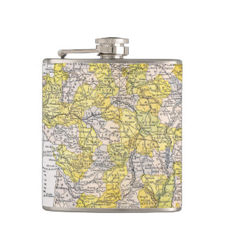 MAP: FRANCE HIP FLASK