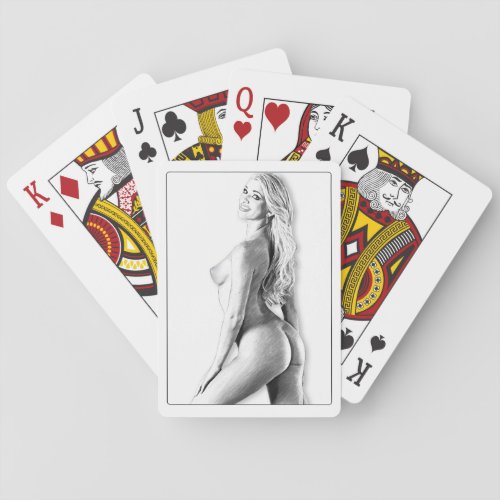 Map game  Naked woman 34 view Playing Cards