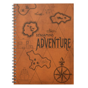 Map Geography Adventure Monogram Travel Notebook