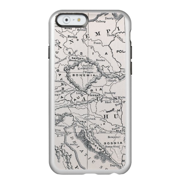 MAP: GERMANY AND AUSTRIA INCIPIO iPhone CASE (Back)