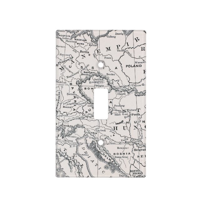 MAP: GERMANY AND AUSTRIA LIGHT SWITCH COVER (Front)