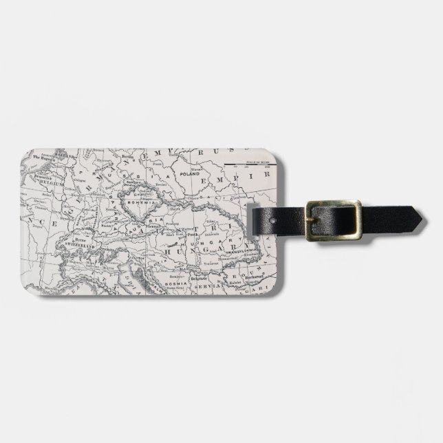 MAP: GERMANY AND AUSTRIA LUGGAGE TAG (Front Horizontal)