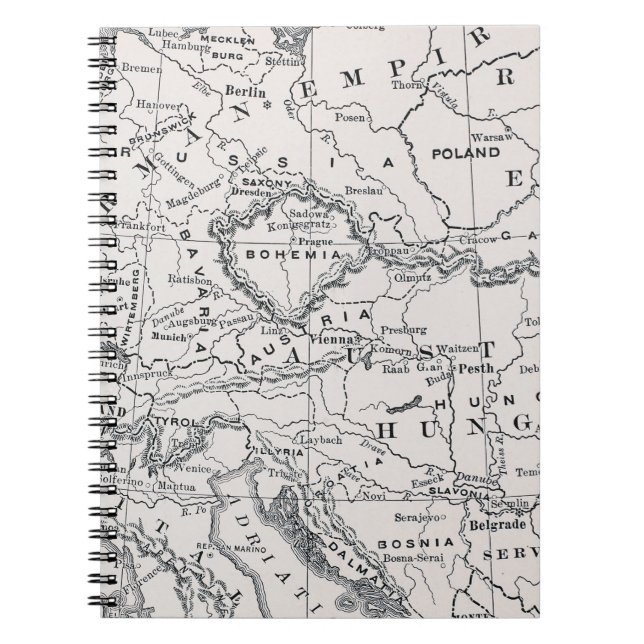MAP: GERMANY AND AUSTRIA NOTEBOOK (Front)