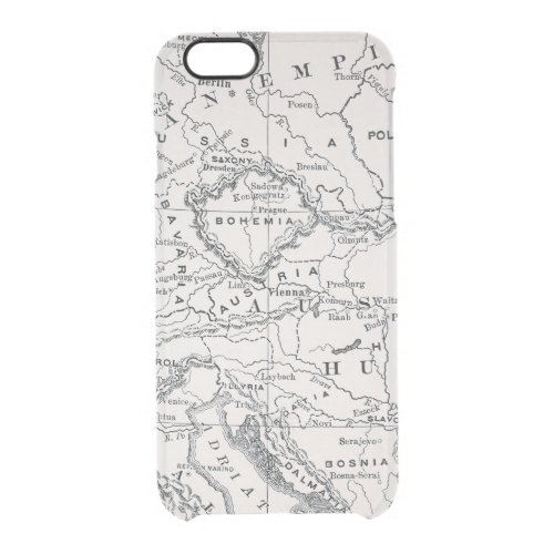 MAP GERMANY AND AUSTRIA CLEAR iPhone 66S CASE