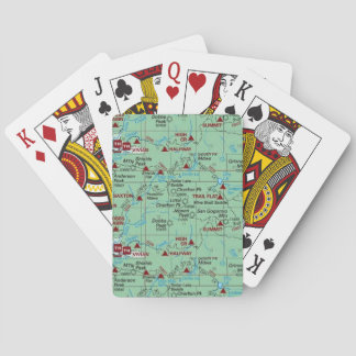 Map Green Trailheads Poker Cards