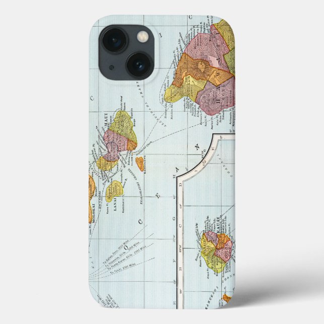Map: Hawaii, 1905 Case-Mate iPhone Case (Back)