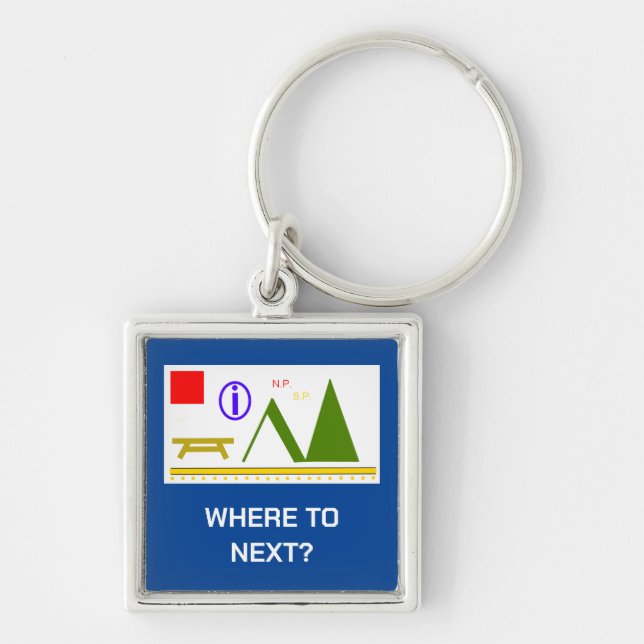 Map Icons, Road Trip Key Chain (Front)