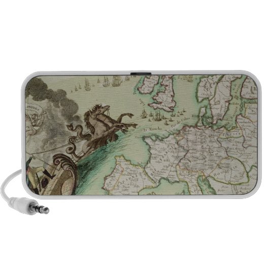 Map illustrating the Naval Attack on England Mini Speaker (Front)