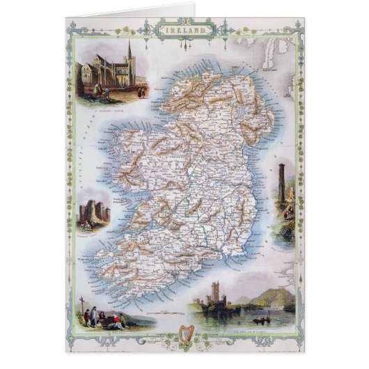 Map: Ireland, 1851 Cards (Front)