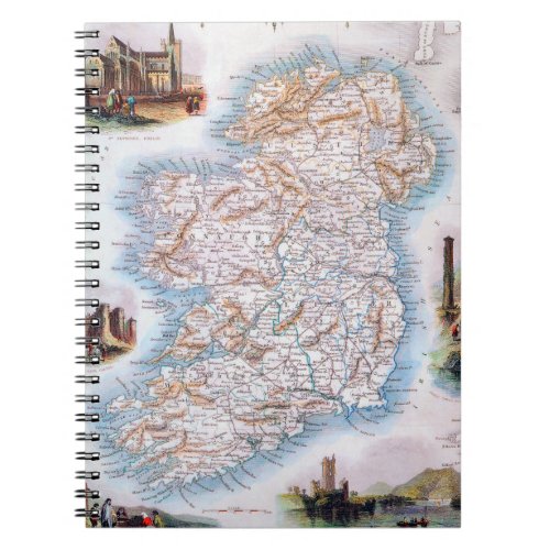 Map Ireland 1851 Notebook