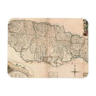 MAP: JAMAICA, 1755 2 MAGNET