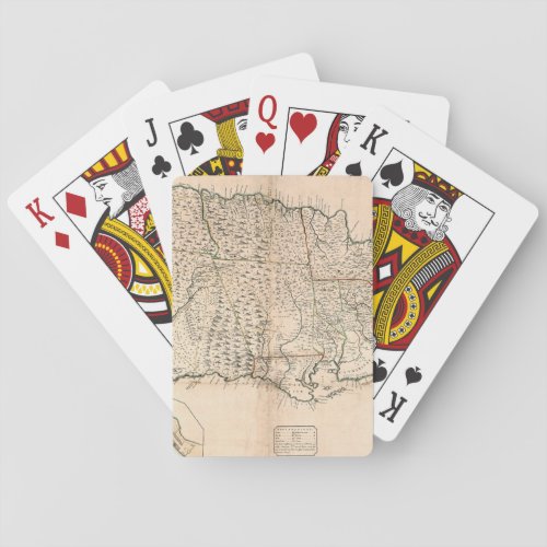 MAP JAMAICA 1755 2 POKER CARDS