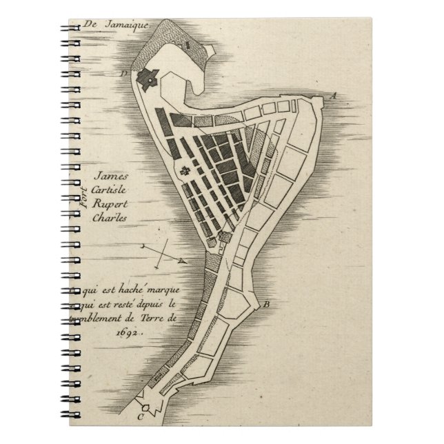 MAP: JAMAICA, 1755 NOTEBOOK (Front)