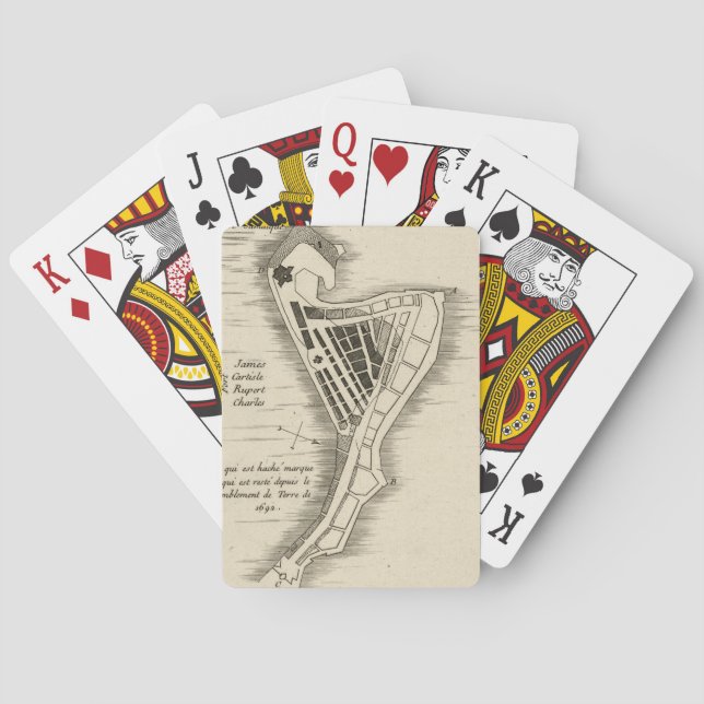 MAP: JAMAICA, 1755 POKER CARDS (Back)
