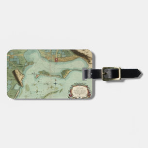 MAP: JAMAICA, 1756 LUGGAGE TAG