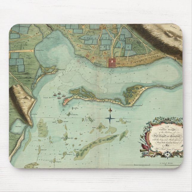 MAP: JAMAICA, 1756 MOUSE PAD (Front)