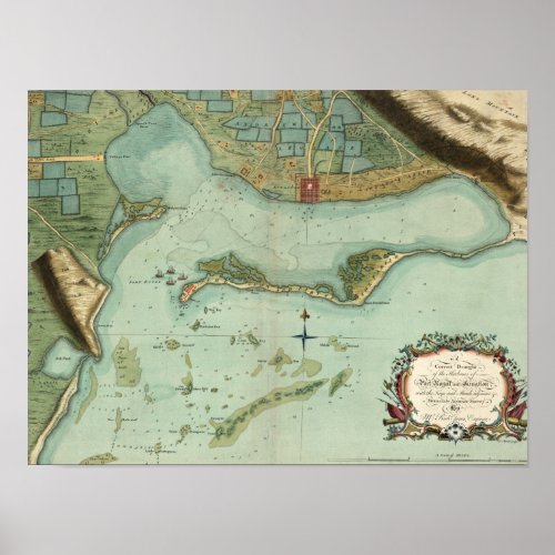 MAP JAMAICA 1756 POSTER